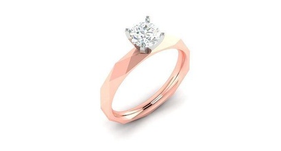 solitaire engagement mariage bague anneaux sterling imprimable diamant platine brillant bijou bijoux argent blanc or 3d print model - Mito3D