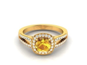 solitär engagement hochzeit ring 3dm ringe sterling schmuck gold band zart brillant diamant platin druckbar armreif 3d print model - Mito3D