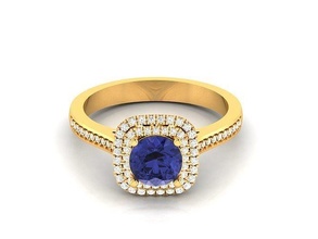 Solitär Engagement Hochzeit Ring 3dm Ringe Damen Frauen Diamant Rubin Frau Smaragd Blau Saphir Schmuck Silber Juwel Männer 3d print model - Mito3D