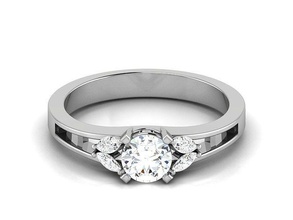 solitaire engagement wedding ring 3dm render jewelry band womenring gold diamond halo rings bulk collection dimaond women men man 3d models pt3d 3d print model - Mito3D