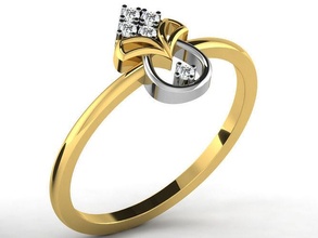 solitario compromiso Boda anillo 3dm stl fbx obj diamante joyería joya precioso piedra preciosa brillante anillos imprimible rubí Moda belleza plata oro 3d print model - Mito3D