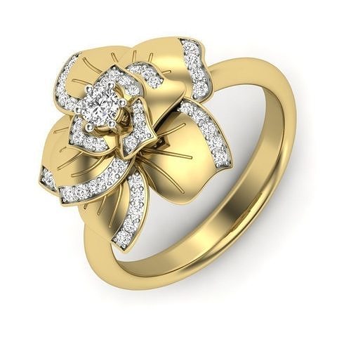 solitaire nişan düğün yüzük 3dm stl vermek altın takı yazdırılabilir mücevher parlak moda güzellik giyim çap yüzükler safir elmas 3D print model - Mito3D