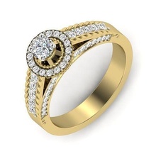 solitario Fidanzamento nozze squillare 3dmodel gioielleria platino prezioso lusso stampabile oro moda accessorio gemma brillante bellezza abbigliamento diamant vintag anelli 3d print model - Mito3D