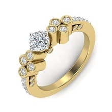 Solitär Engagement Hochzeit Ring 3dmodel Nashorn Gold Juwel Tiffany 3dprint druckbar Diamant brillant Mode Rubin Saphir Citrin drucken Schmuck Ringe 3d print model - Mito3D