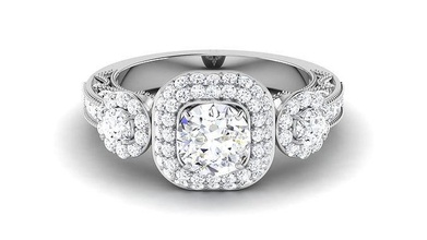 solitario compromiso Boda anillo nupcial joyería joya anillos canalla Estados Unidos Canadá brillantez promesa imprimible diamante Moda oro 5mm Roca sólido 3d print model - Mito3D