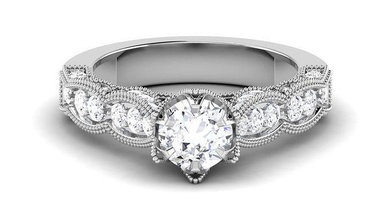 Solitär Engagement Hochzeit Ring Braut Schmuck Band Frauenring wertvoll Gold druckbar Diamant Mode Ringe Bulk Sammlung Frauen 3d print model - Mito3D