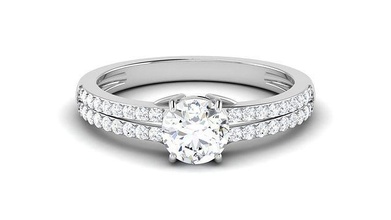solitario Fidanzamento nozze squillare nuziale anelli gemma gioiello gioielleria stampabile oro sterlina bianca brillante platino taglia diamante 3d print model - Mito3D