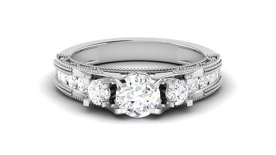 solitario Fidanzamento nozze squillare nuziale carati gioielleria anelli cad Uniti d'America Canada brillante promettere stampabile diamante mossonaite oro solido engagement 3d print model - Mito3D