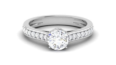compromiso boda anillo nupcial anillos solitario joya joyería imprimible diamante plata oro libra esterlina blanco brillante platino talla 3d print model - Mito3D