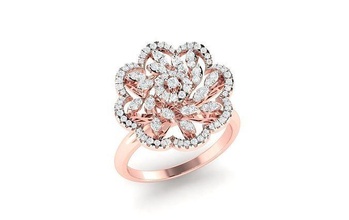 Solitär Engagement Hochzeit Ring Cluster Blume Platin Luxus Tiffany Mode Diamant brillant Gold Saphir Juwel Smaragd Schmuck Rahmen Ringe 3d print model - Mito3D