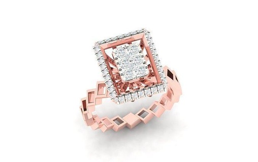 solitário noivado Casamento anel esmeralda joalheria banda feminino metade eternidade imprimível diamante cheio argolas engagem prata moda 3d print model - Mito3D