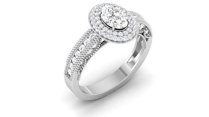 noivado casamento anel oval pedra nupcial joalheria banda feminino ouro diamante moda argolas massa coleção solitário mulheres 3D print model - Mito3D