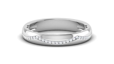 solitario compromiso Boda anillo banda anillos libra esterlina imprimible diamante platino brillante joya joyería plata delicado ligero oro blanco 3d print model - Mito3D