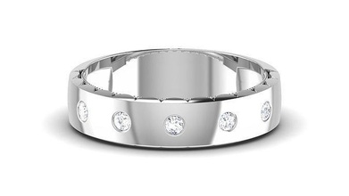 solitario compromiso Boda anillo banda anillos libra esterlina imprimible diamante platino brillante joya joyería plata delicado ligero oro blanco 3d print model - Mito3D