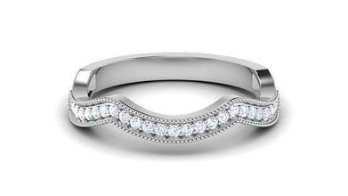 solitário noivado Casamento anel banda argolas esterlina imprimível diamante platina brilhante jóia jóias prata joalheria delicado luz ouro branco 3d print model - Mito3D
