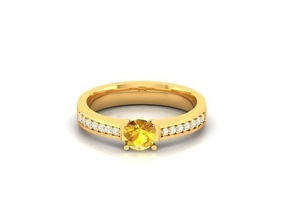 solitaire engagement mariage anneaux bijoux gemme or carat diamant bague brillant argent boucle d'oreille mode beauté bracelet platine goujat 3d print model - Mito3D
