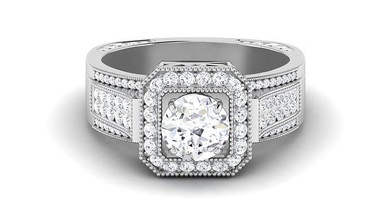 solitario compromiso Boda anillos nupcial anillo joyería imprimible joya diamante oro novia novio banda Pareja platino bandas malla 3d print model - Mito3D