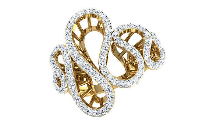 solitaire engagement mariage femmes contourne anneaux sterling imprimable diamant bague platine brillant bijou bijoux argent délicat lumière or blanc 3D print model - Mito3D