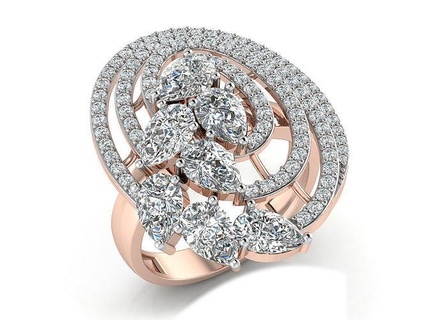 solitario compromiso Boda mujer flor anillo bodas diamantes moda Anillo joyeria oro plata aniversario diseñador luz peso ligero anillos diamante Moda joyería joya 3d print model - Mito3D