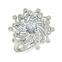 solitario Fidanzamento nozze donne squillare anelli sterlina stampabile diamante platino brillante gioiello gioielleria argento delicato luce oro bianca 3d print model - Mito3D