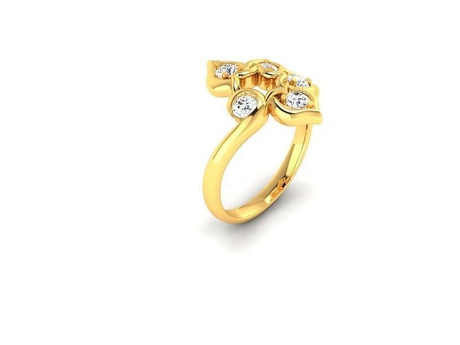 Solitaire nişan düğün KADIN yüzük mücevher yüzükler sterlin yazdırılabilir elmas platin parlak gümüş takı narin ışık altın beyaz 3D print model - Mito3D