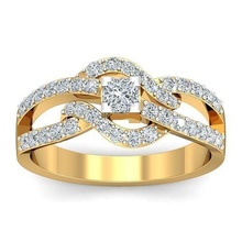solitaire engagement mariage femmes bague anneaux bijoux or bande gemme argent brillant diamant imprimable sterling platine 3d print model - Mito3D