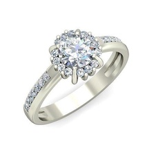 solitaire engagement mariage femmes bague bijoux bande femme précieux or imprimable diamant mode anneaux masse collection 3d print model - Mito3D