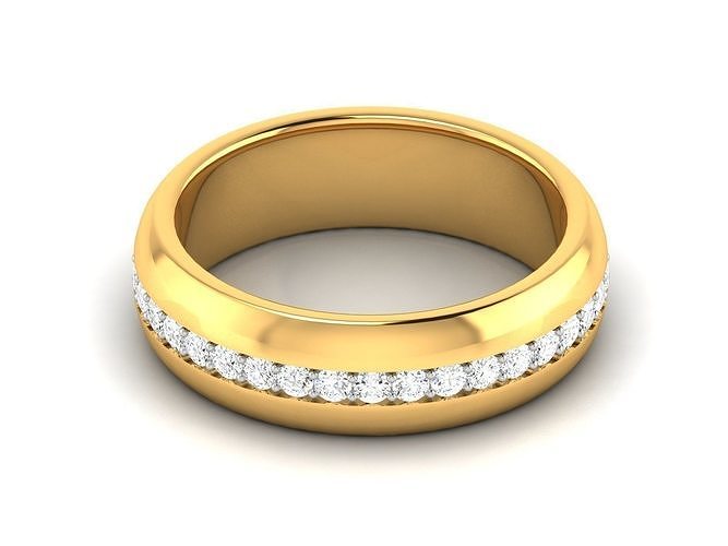 solitaire engagement wedding women ring diamond jewel jewelry render animation turntable fashion media design 3d models pt3d gold character rings 3D print model - Mito3D