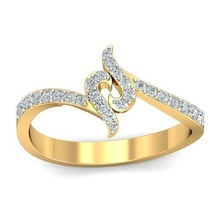 solitario Fidanzamento nozze donne squillare gioielleria gruppo musicale womenring prezioso oro stampabile diamante moda anelli massa collezione 3d print model - Mito3D