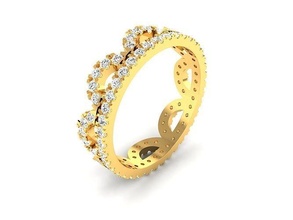 Solitaire nişan düğün KADIN yüzük takı grup kadın altın elmas moda yüzükler toplu Toplamak küpe 3d print model - Mito3D