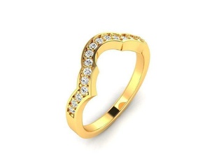 Solitaire nişan düğün KADIN yüzük takı grup kadın altın elmas moda yüzükler toplu Toplamak 3d print model - Mito3D