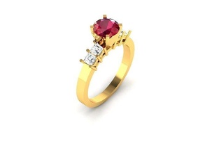 solitaire engagement mariage femmes bague bijoux bande femme or diamant mode anneaux masse collection 3d print model - Mito3D