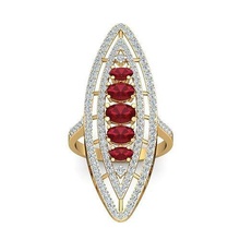 solitaire engagement mariage femmes bague bijoux platine or gemme brillant bijou diamant imprimable 3d argent mode beauté rubis anneaux 3d print model - Mito3D