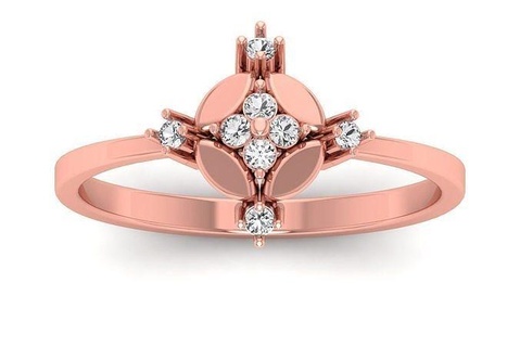 solitario compromiso mujer ligero peso anillos libra esterlina imprimible diamante anillo platino brillante boda joya joyería plata delicado oro blanco 3d print model - Mito3D