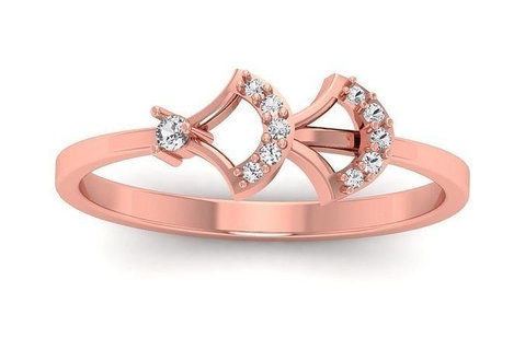 solitario compromiso mujer ligero peso anillos libra esterlina imprimible diamante anillo platino brillante Boda joya joyería plata delicado oro blanco 3d print model - Mito3D