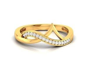 solitär engagement frauen ring ringe sterling druckbar diamant platin juwel schmuck silber zart licht gold weiß kleidung brillant 3d print model - Mito3D