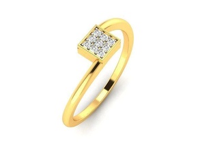 solitario compromiso mujer anillo ligero peso joya boda diamante plata oro joyería libra esterlina blanco brillante platino anillos lujo precioso 3d print model - Mito3D