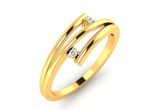 solitario compromiso mujer anillo anillos libra esterlina imprimible diamante platino joya joyería plata delicado ligero oro blanco 3d print model - Mito3D