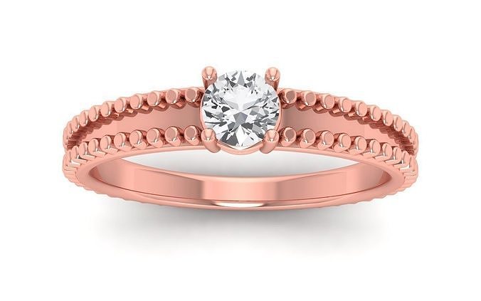 solitario compromiso mujer anillos joyería joya anillo banda Boda diamante colección imprimible precioso 3D print model - Mito3D