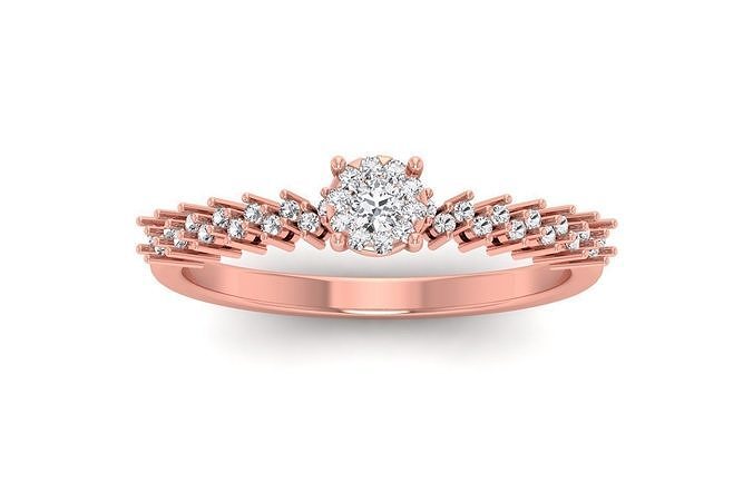 solitário noivado mulheres argolas joalheria anel banda feminino Casamento diamante massa coleção imprimível 3D print model - Mito3D