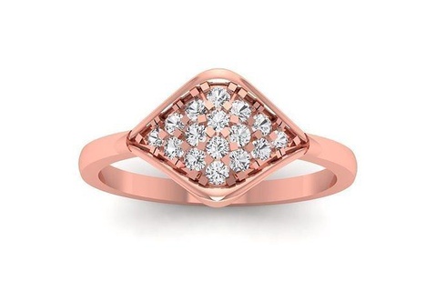 solitario compromiso mujer anillos minúsculo anillo libra esterlina imprimible diamante platino brillante Boda joya joyería plata delicado ligero oro blanco 3d print model - Mito3D