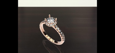 solitaire engagement bague bijoux imprimable vêtements platine diamant brillant or saphir rubis argent mode beauté anneaux 3d print model - Mito3D