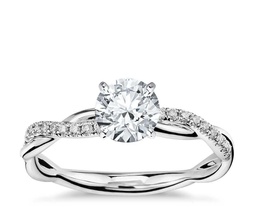 solitaire entremele la joyería matrimonio el platino compromiso de lujo gem precioso boda imprimible anillo diamante brillante joya diseño oro whitegold los anillos 3d print model - Mito3D