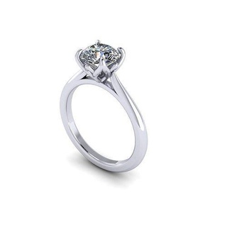 solitário prong diamante anel jóia noivado Casamento jóias prata joalheria ouro engagem moda esterlina pingente colar beleza brincos pingentes argolas 3d print model - Mito3D