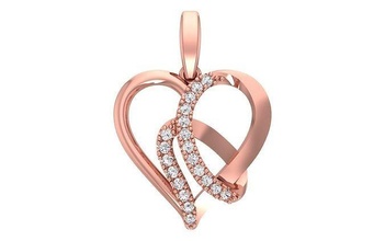solitario cuore pendente 3dm stl obj fbx render dettagli collana gioielleria diamante argento oro stampabile gioiello gemma Fidanzamento ciondoli 3d print model - Mito3D