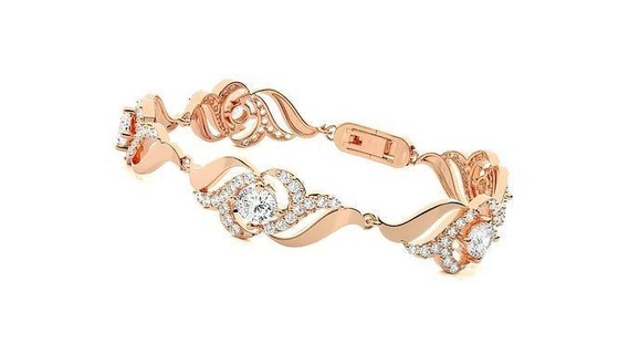 solitaire high jewelry diamond bracelet 3dm stl renders details chain heavy unisex printable jewel wedding jewellery luxury bracelets cuban italian 3d print model - Mito3D
