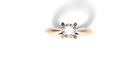 solitär italienisch ring diamant sterling gold schmuck platin hochzeit engagement mode solitario ringe 3d print model - Mito3D
