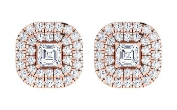 solitario pendente orecchini gioielleria stampabile gemma impostato combo collana borchie hoopsandhuggies diamante platino gioiello nozze prezioso 3d print model - Mito3D