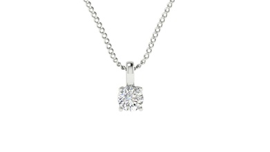 solitär anhänger schmuck silber diamant halskette druckbar mode schönheit ring juwel 3d print model - Mito3D