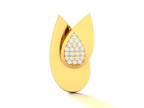 solitaire pendentifs bijoux imprimable gemme diamant or argent pendentif mariage engagement bijou sterling blanc brillant platine luxe précieux collier 3d print model - Mito3D